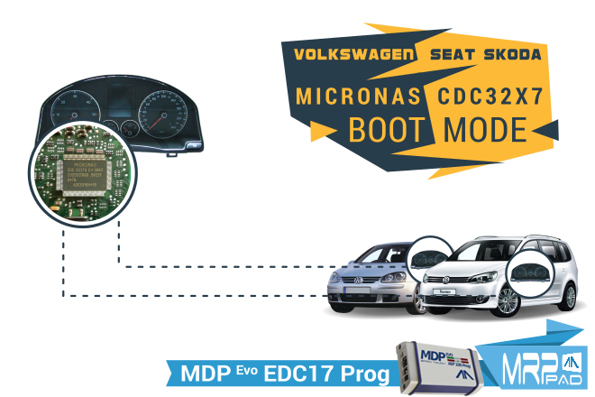 v2-06 Volkswagen Seat Skoda Micronas CDC32X7 boot-mode EDC17Prog