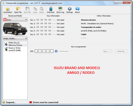 17-ISUZU-key-learning-programming-device