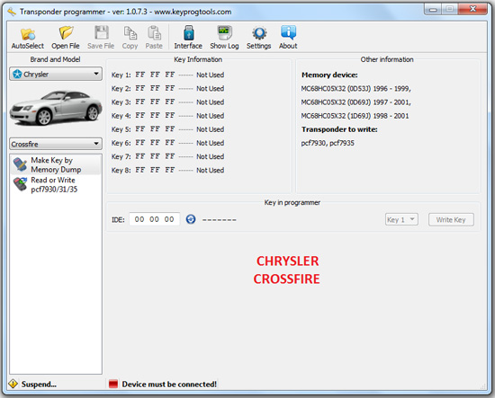 20-chryslter-key-learning-programming-device