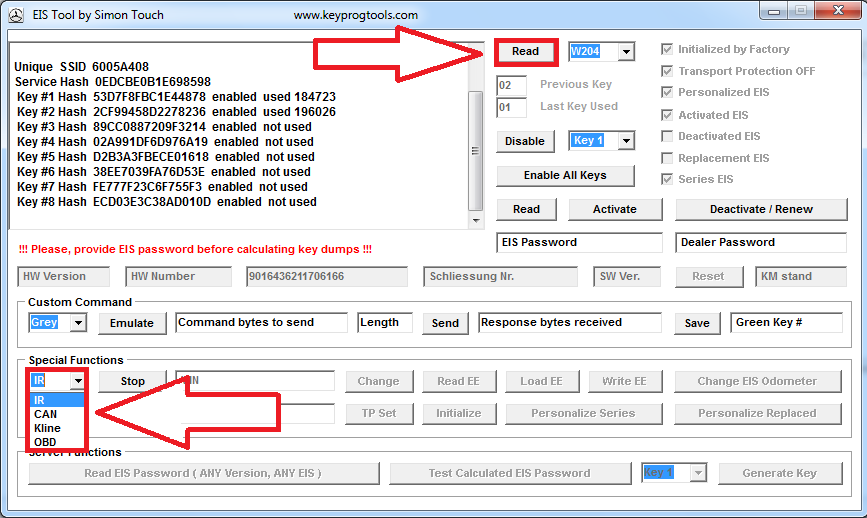 Mercedes EIS Key Programmer by CAN OBD