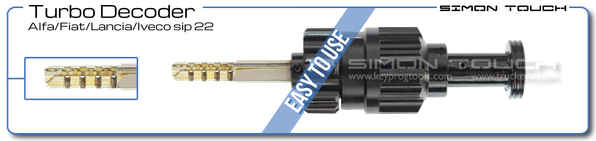 Turbo decoder ALFA FIAT LANCIA IVECO SIP22 simon touch keyprogtools
