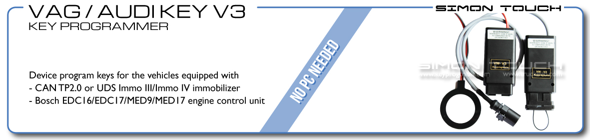 vag audi key programmer by obd no pc needed